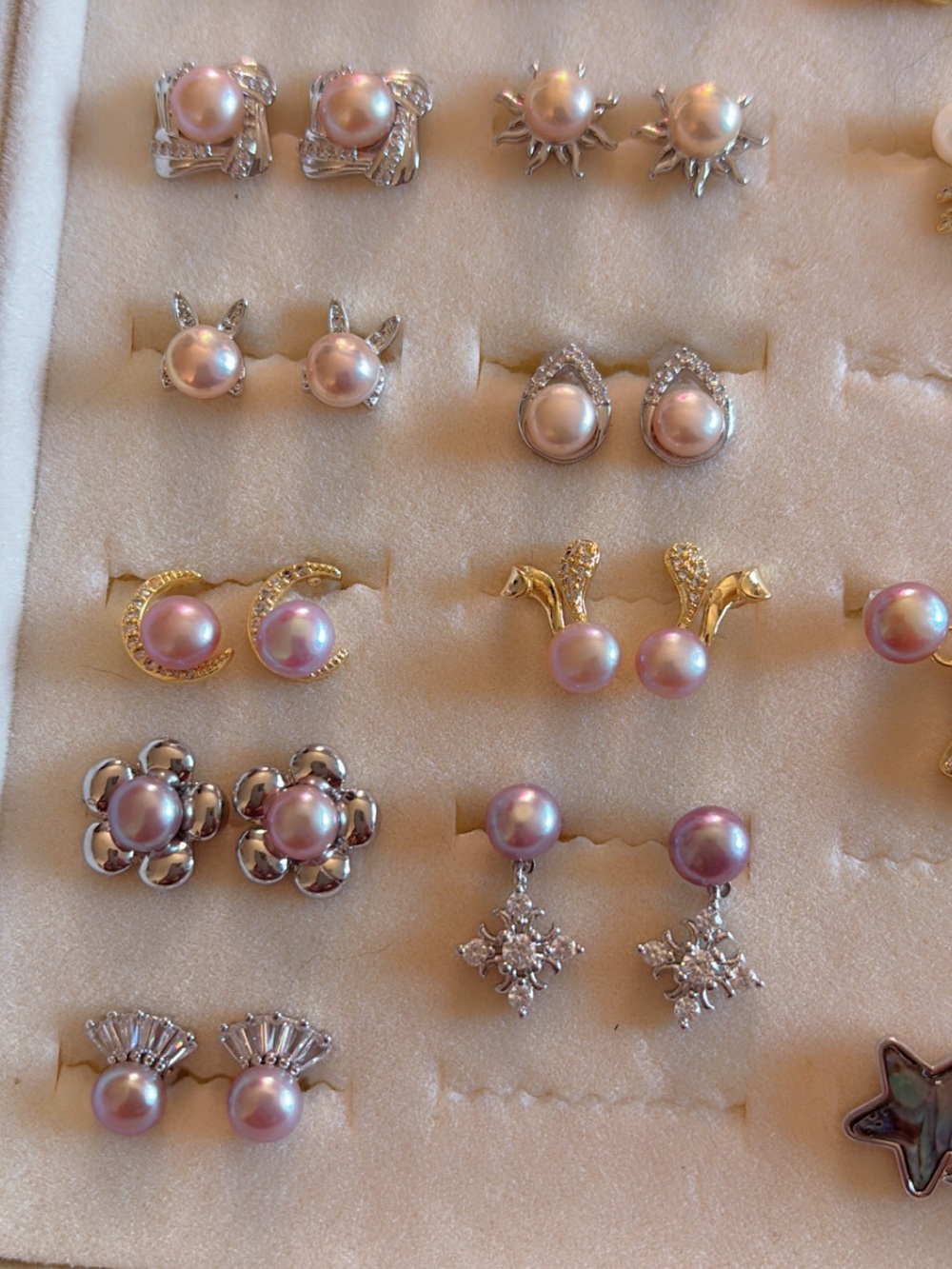 Genuine Pearl Studs | Purple | Pink | Lavender | Freshwater Pearls